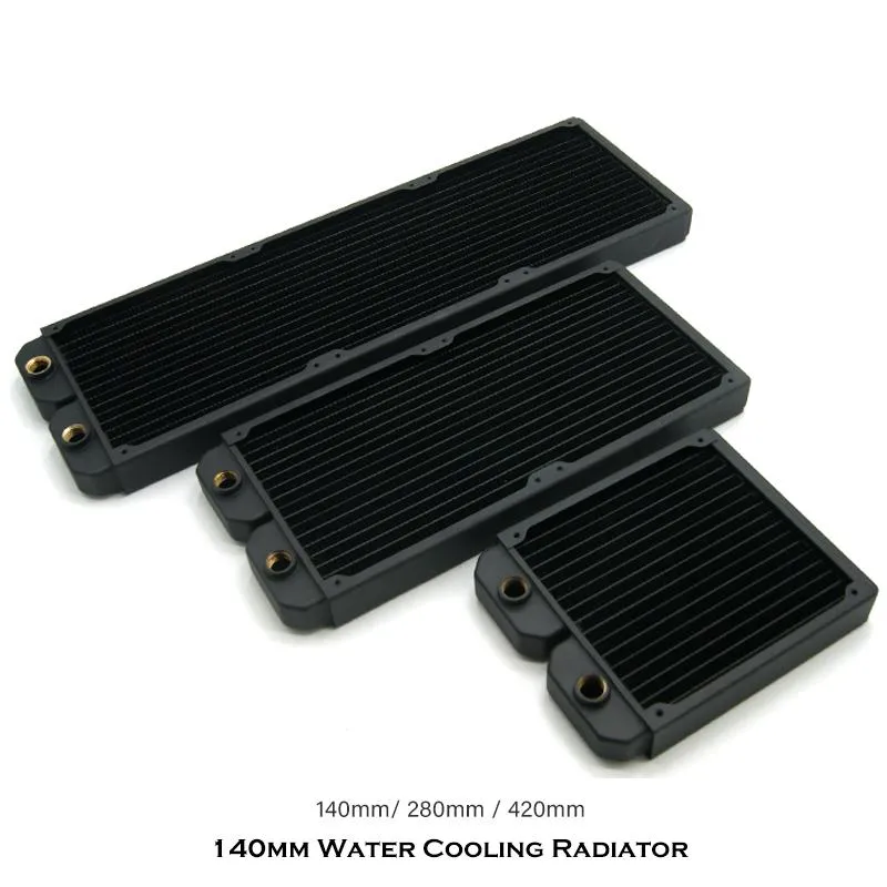 Cooling 27mm Thin Copper Radiator 140mm 280mm 420mm Liquid Cold Row For 14CM Fan PC Water Cooling system
