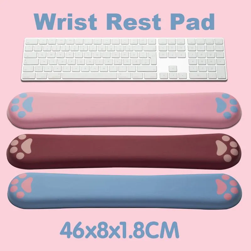 Rests Wrist Rest Pad Support Kit Memory Gel Ergonomiskt tangentbord handleden Rest Mouse Pad With Nonslip Gummi Base Cartoon Hand Rest