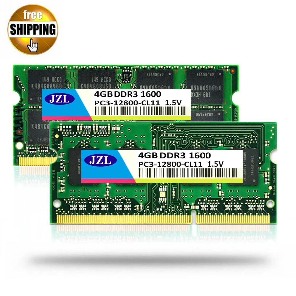 RAMS JZL DDR3 1600MHz PC312800 / PC3 12800 DDR 3 1600 MHz 4GB 204 PIN 1,5V CL11 SODIMM MEMORY MODUL RAM SDRAM FÖR LAPPOP / NOTREBOOK