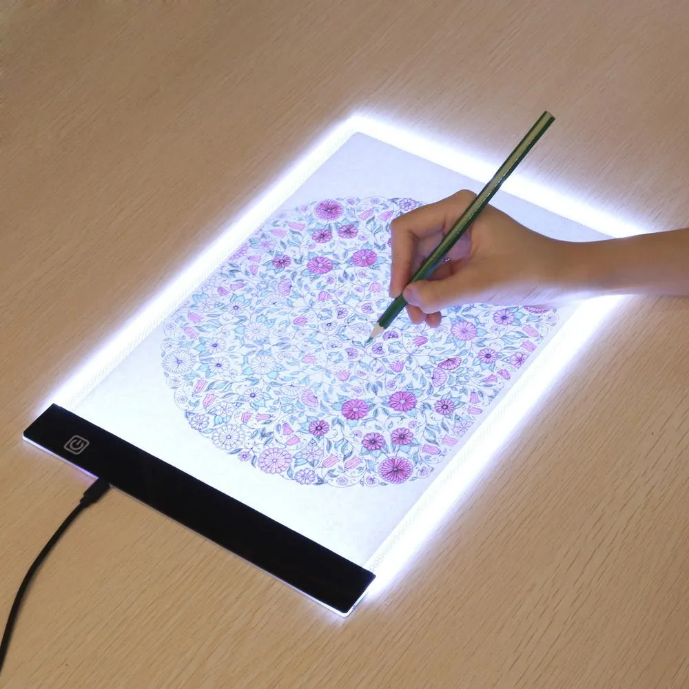 Tabletler A4 Seviye Dimmable LED Çizim Kopya Padü Kopya Oyuncak Boyama Eğitim Çocukları Çocuklar için Yaratıcı Hediyeler Yetiştirmek
