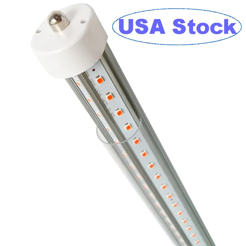 Single Pin T8 72W LED Tube Light Bulb 8FT Double Row LEDs,FA8 Base Led Shop Lights 250W Fluorescent Lamp Replacement Dual-Ended Power, Cool White 6000K crestech888