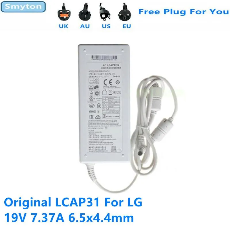 Chargers Original AC Adapter Charger For LG 19V 7.37A 140W LCAP31 A16140P1A ADS150KL19N3 LCD Monitor Power Supply