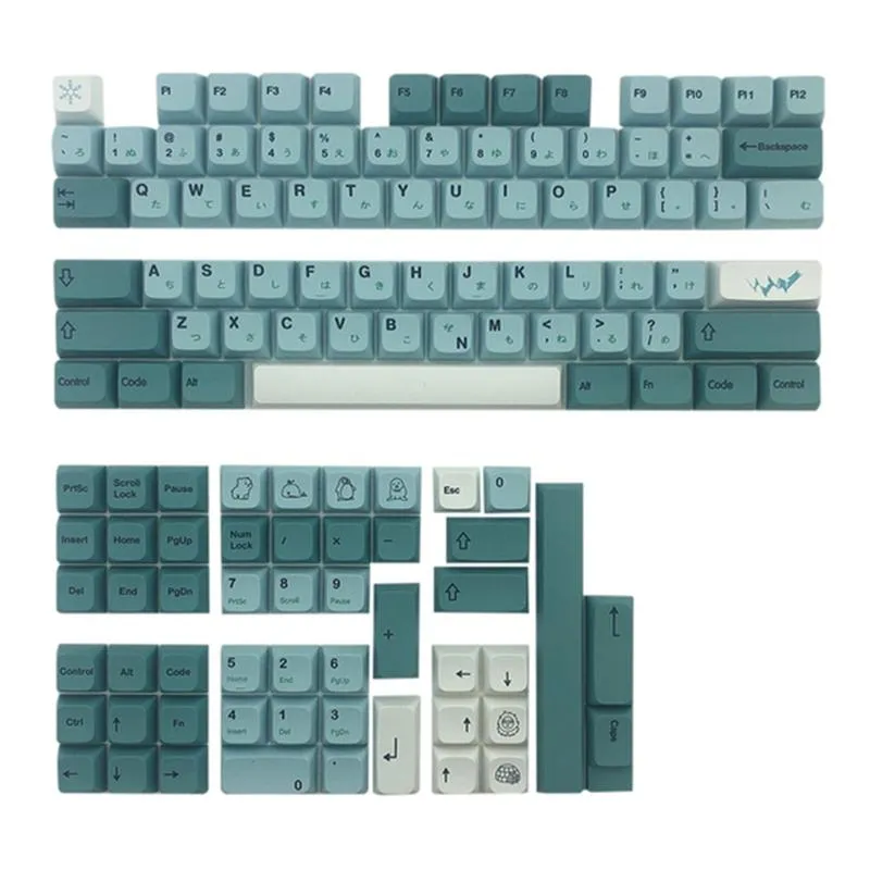 Accessoires Keycaps de clavier mécanique bricolage Pilaté XDA personnalisé 126 touches colorant sous clés caps compatibles Cherry MX Switch GK61 64 68 96