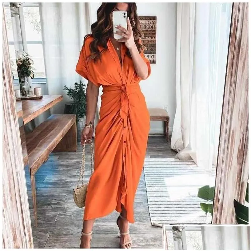 casual dresses retail women shirt designer commuting plus size s3xl long dress fashion forged face clothing drop delivery apparel wom