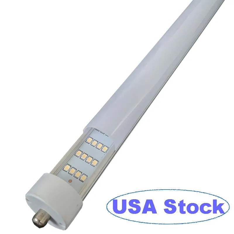 T8/T10/T12 Luz de tubo de LED de 8 pés, 8 pés de base FA8, 144W 18000lm, 6500k Fresh White, 8 pés 4 linhas lâmpadas fluorescentes LEDs (substituição de 250W), cobertura macia de capa de Crestech Crestech Crestech