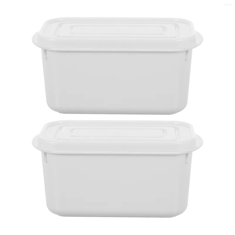 Geschirr Sets 2 stücke Butter Gericht Rechteckige Box Luftdichte Keeper Porzellan Container Lagerung Süßigkeiten Für Küche Hause