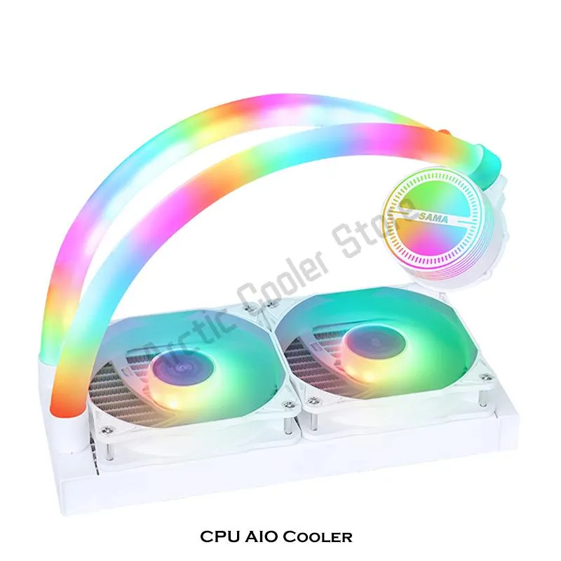 Koeling RGB CPU AIO Cooler 240 voor AMD Intel LGA1700 CPU Waterkoelkit Radiator Processor Warmtegrens 120 mm PWM Fan 5V Argb Aura Sync