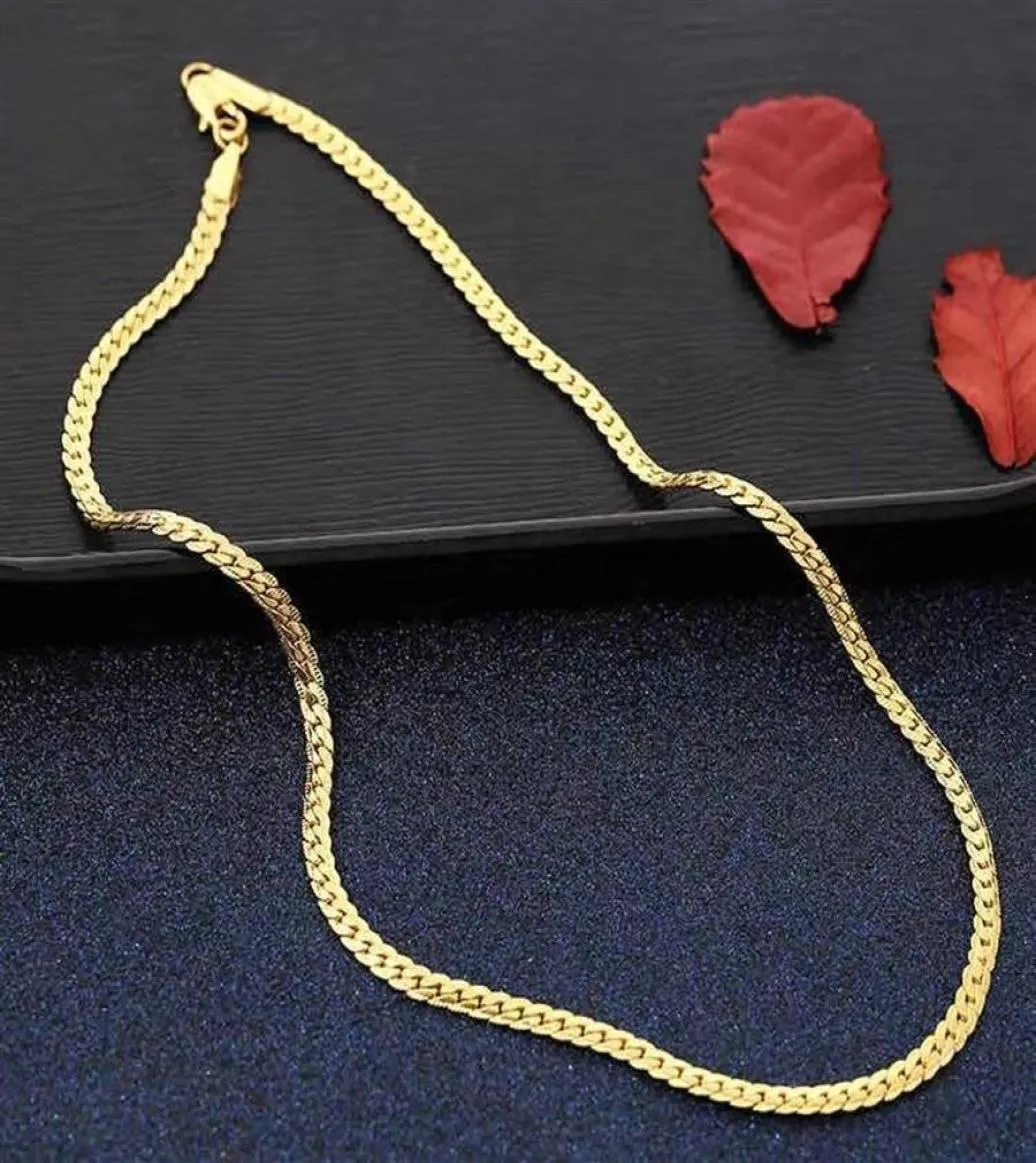 18K 14K Cuban Herringbone Gold Chain Men Jewelry Necklace209N5708816