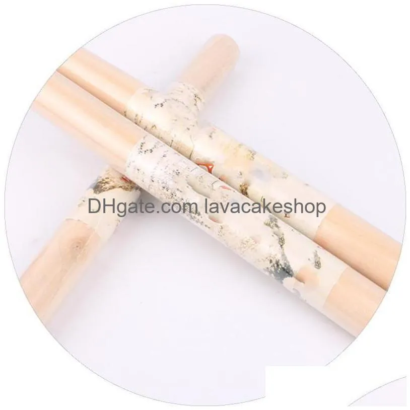 Rolling Pins Pastry Boards Pin Woodiness Stick Solid Wood Baking Cylindrical Primary Color Cook Selected Environment Protection 1 Dhqyz