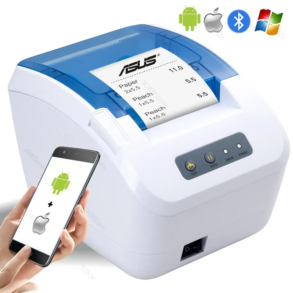 Принтеры принтера штрих -кодового принтера тепловая квитанция Pos Printer 80 мм LAN USB -порт Bluetooth Wi -Fi