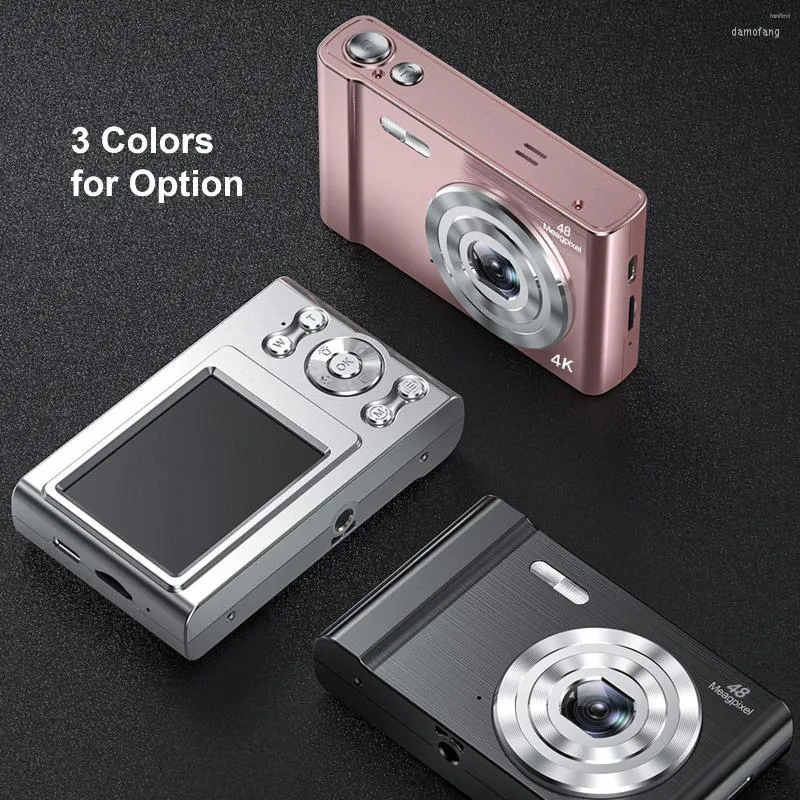 Digitalkameror Andoer 4K 48MP Camera Video Camcorder 2.4 "IPS Screen AF Face Detect Smile Capture flashbattery 32 GB Card Christmas