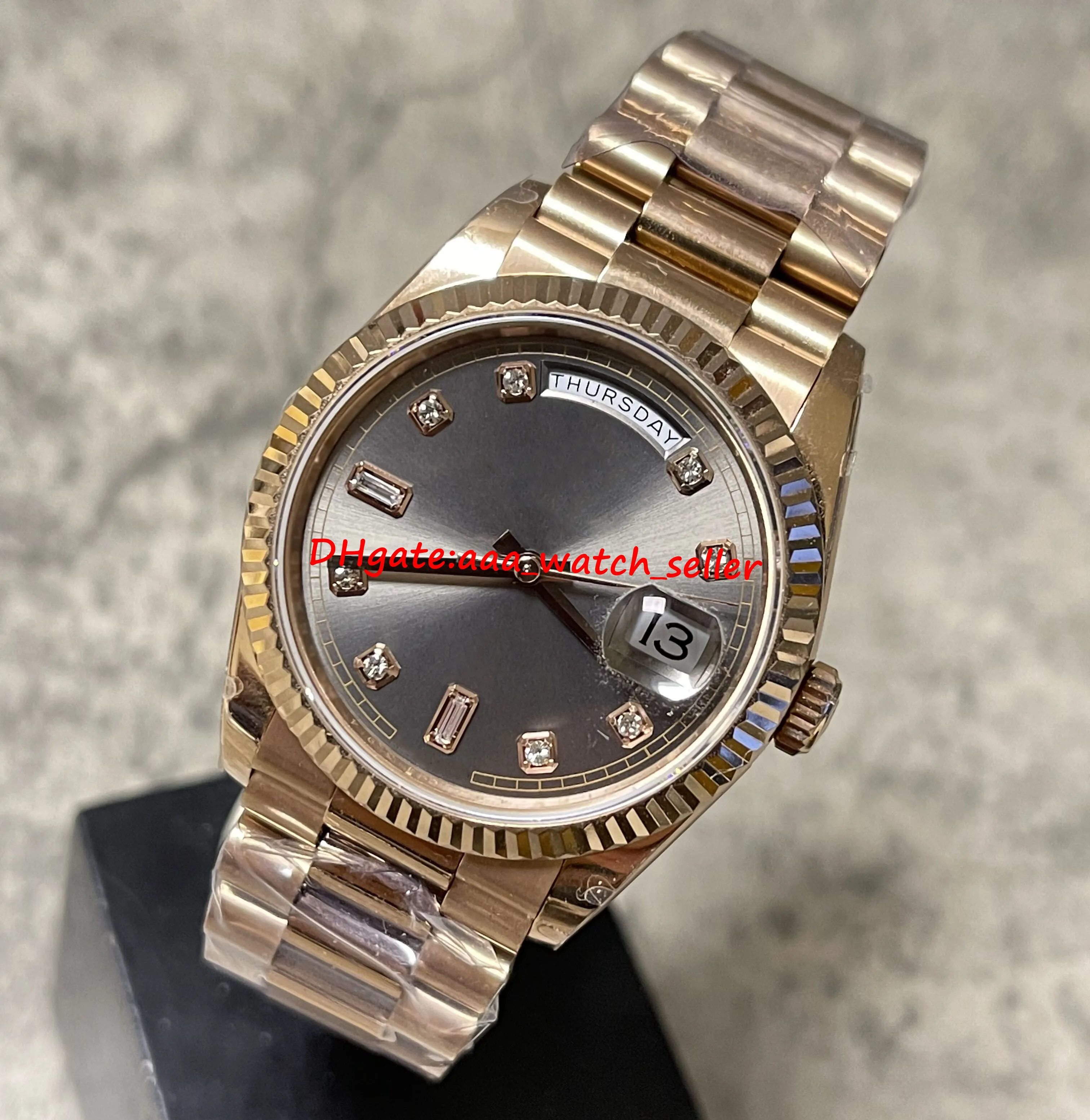 3 cores BP Factory Luxury Mens Relógios 36mm 128235 Diamante Dial Diam