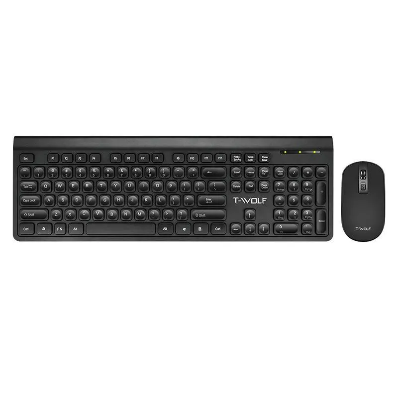 Le nouvel ensemble de clavier et de souris sans fil de combos ZY Electronic World Store est léger et adapté au travail de bureau