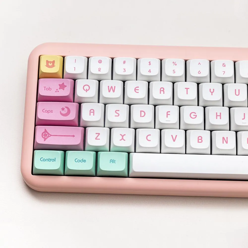 Combos kbdiy 143 touches / set mignon girl magical girl rose key caps pbt xda profil bricol coutumes touchaps pour mx switch jeu keyboard mécanique