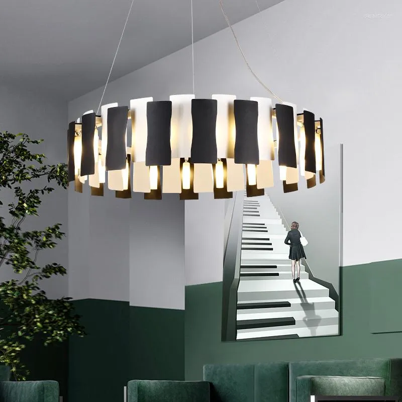 Hängslampor modern design piano led lampor levande matsal dekor lamp sovrum hängande ljus butiksupphängning armatur