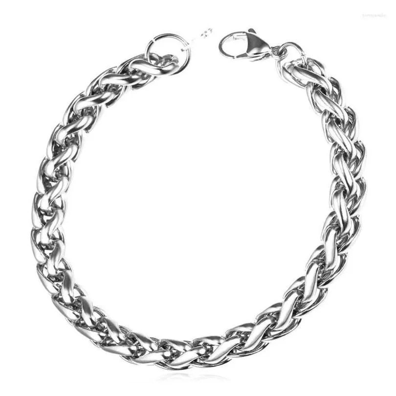 Kette Link Armbänder Collare Twisted Armband Edelstahl Männer Schmuck Gold / Schwarz Farbe Großhandel Hiphop H215 Drop Lieferung Dhqlh