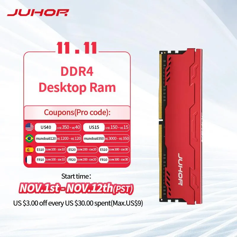 Pompes Juhor Memoria Ram RVB DDR5 16 Go 6400MHz 16 Go x2 UDIMM Desktop Udimmram PC Memory Hynix Chip