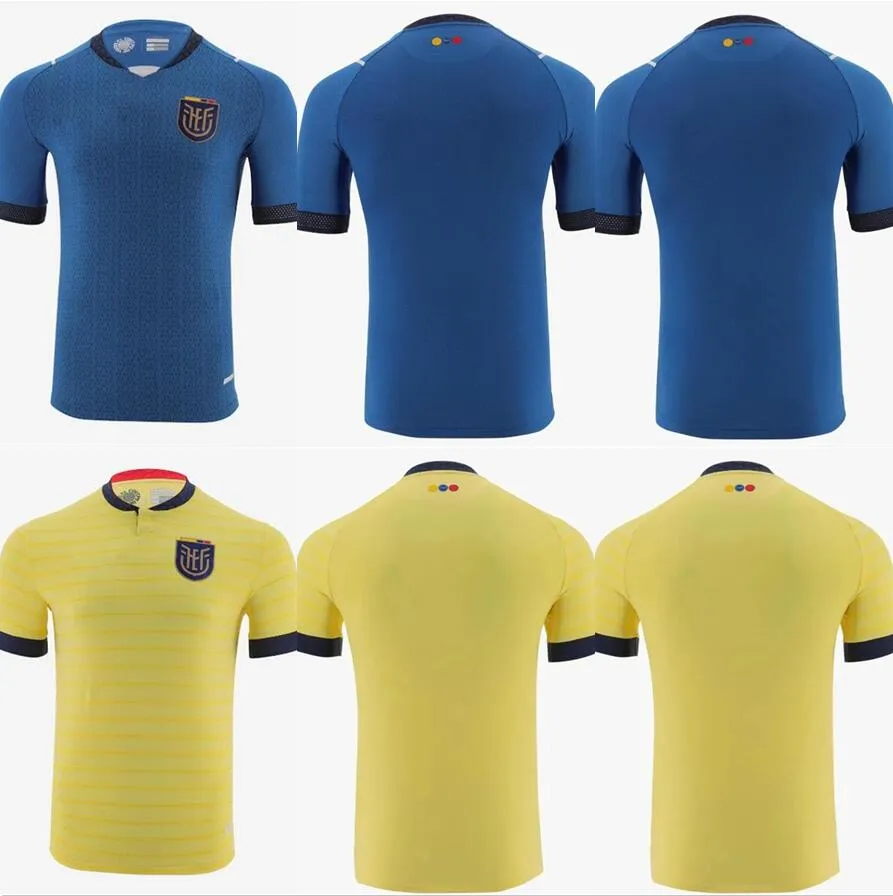 2023 Ecuador World Cup Soccer Jersey 23/24 Home Away Hincapie J. Cifuentes Plata Shirt Away Estrada Caicedo Blue National Team Football Uniform