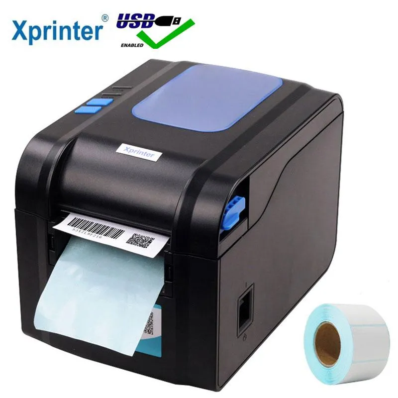 Printers Free shipping Xprinter 3inch Thermal label printer Barcode printer Qrcode sticker printer