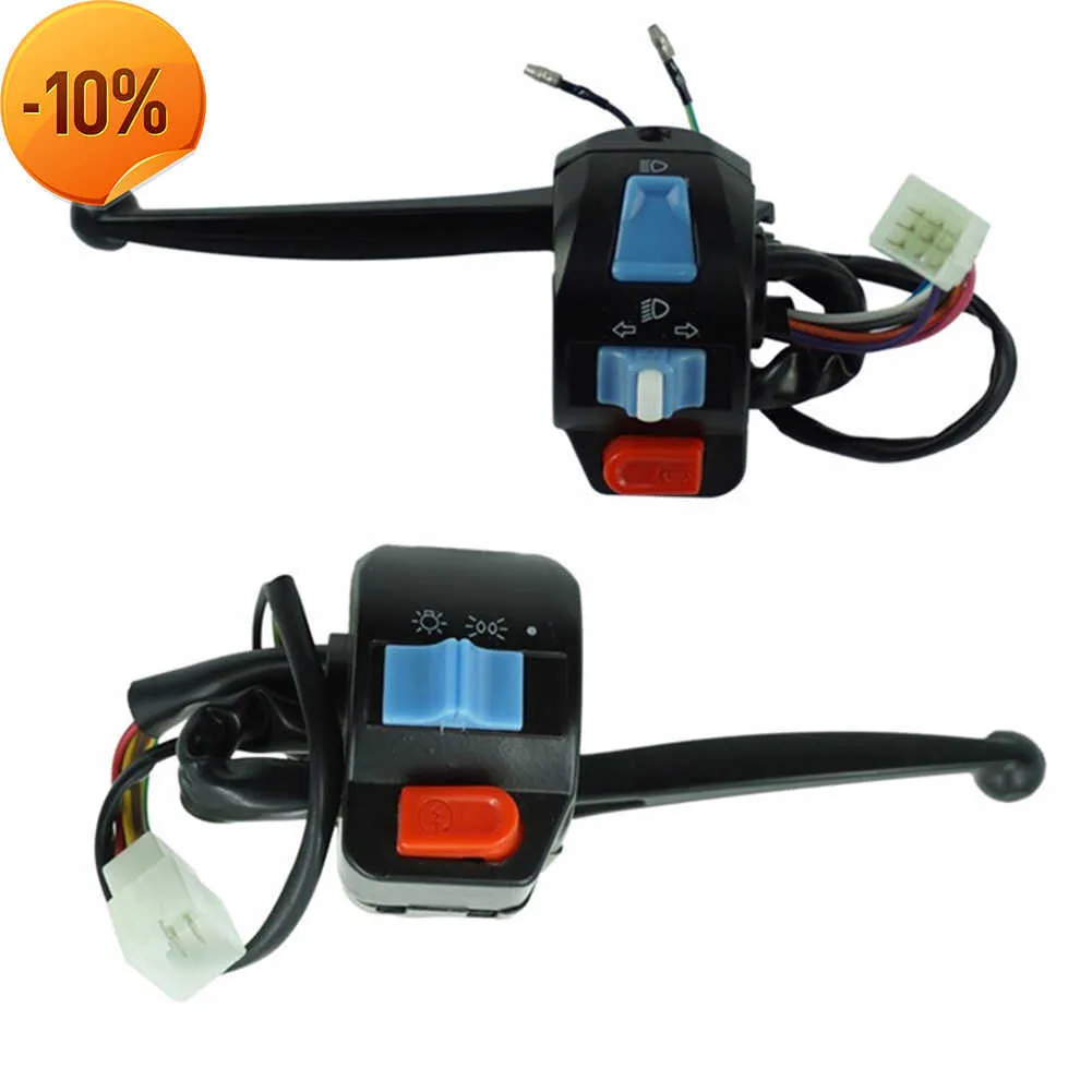 Nya 2st DC 12V Strålkastare Turn Signal Lights Horn 3 i 1 Universal Auto On-Off Switch Motorcykel Scooter Dirt ATV Handel Switch