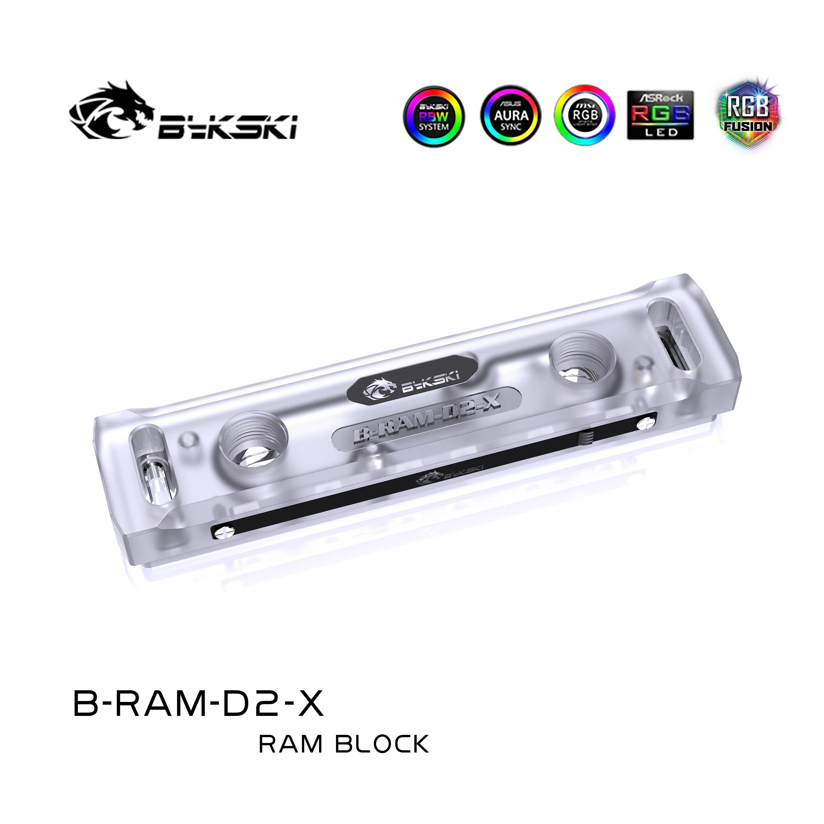 Cooling BYKSKI RAM RGB CPU Cooler RAM Heatsinks Water Cooling Block or Dual Channel 2pcs RAM Cooled / Copper Cooled RGB Radiator