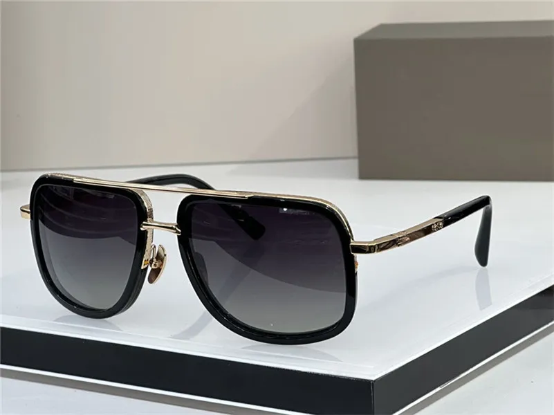 패션 선글라스 1 2030 남성 디자인 금속 빈티지 간단한 스타일 스퀘어 프레임 야외 보호 UV 400 렌즈 안경 케이스