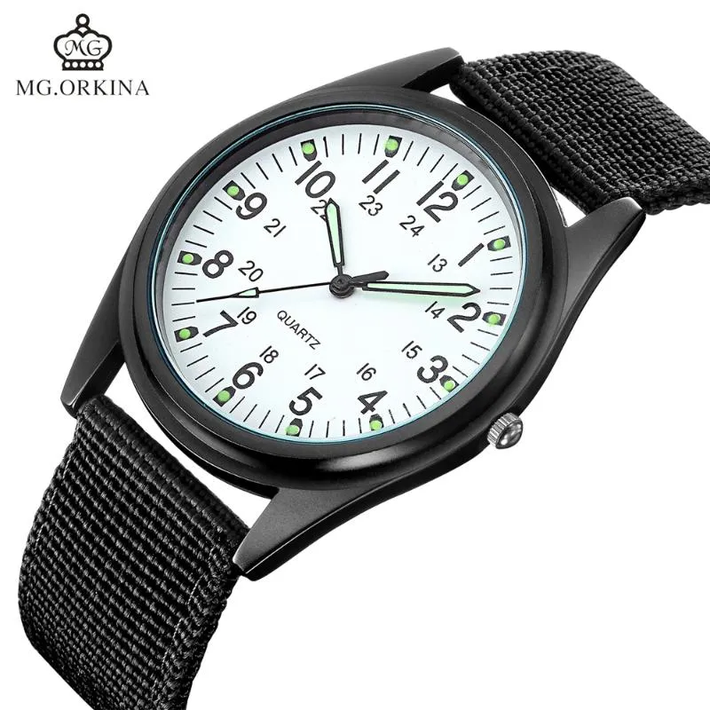 Zegarek 14 kolorów rosyjski mężczyzna obserwuje nylonowy pasek kobiet kwarc-Wojezdna marka wojskowa Orkina Quartz Casual Brance Watch Relogio