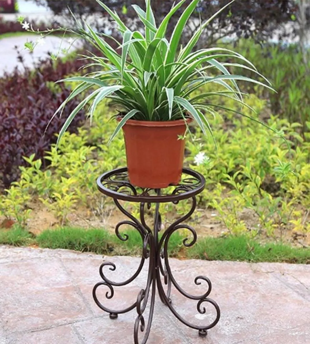 Metall Pflanzenständer Indoor Outdoor Pflanze Eckregal Blumentopfhalter
