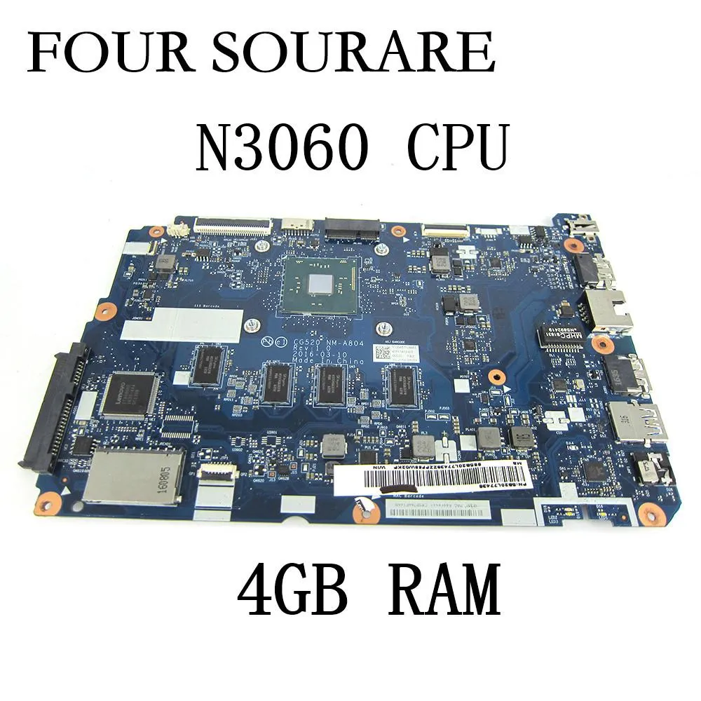 Carte mère pour Lenovo IdeaPad 11015ibr pour ordinateur portable N3060 CPU 4GB RAM CG520 NMA804 Test de panneau Main Good