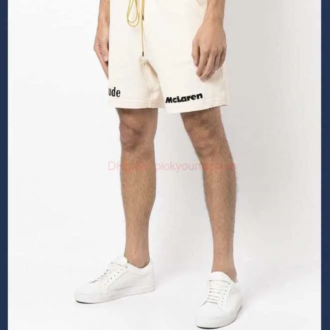 Designer Short Fashion Casual Clothing Beach shorts Trendy Rhude Co Branded Shorts Summer New High Street Embroidery Casual Loose Fit Sports Capris Joggers Sportsw