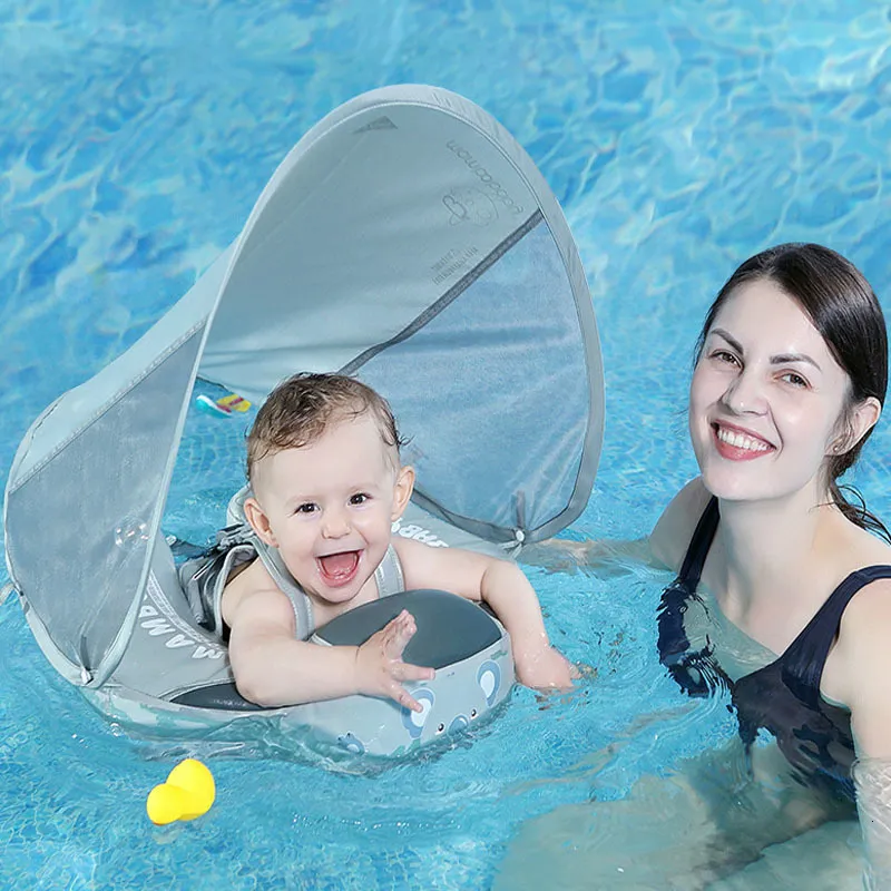 Areia tocar água divertida estes de bebê com anel de natação no telhado não inflável Acessórios para piscina de bóia de banho de bebê de bebê Toys Swim Trainer 230526