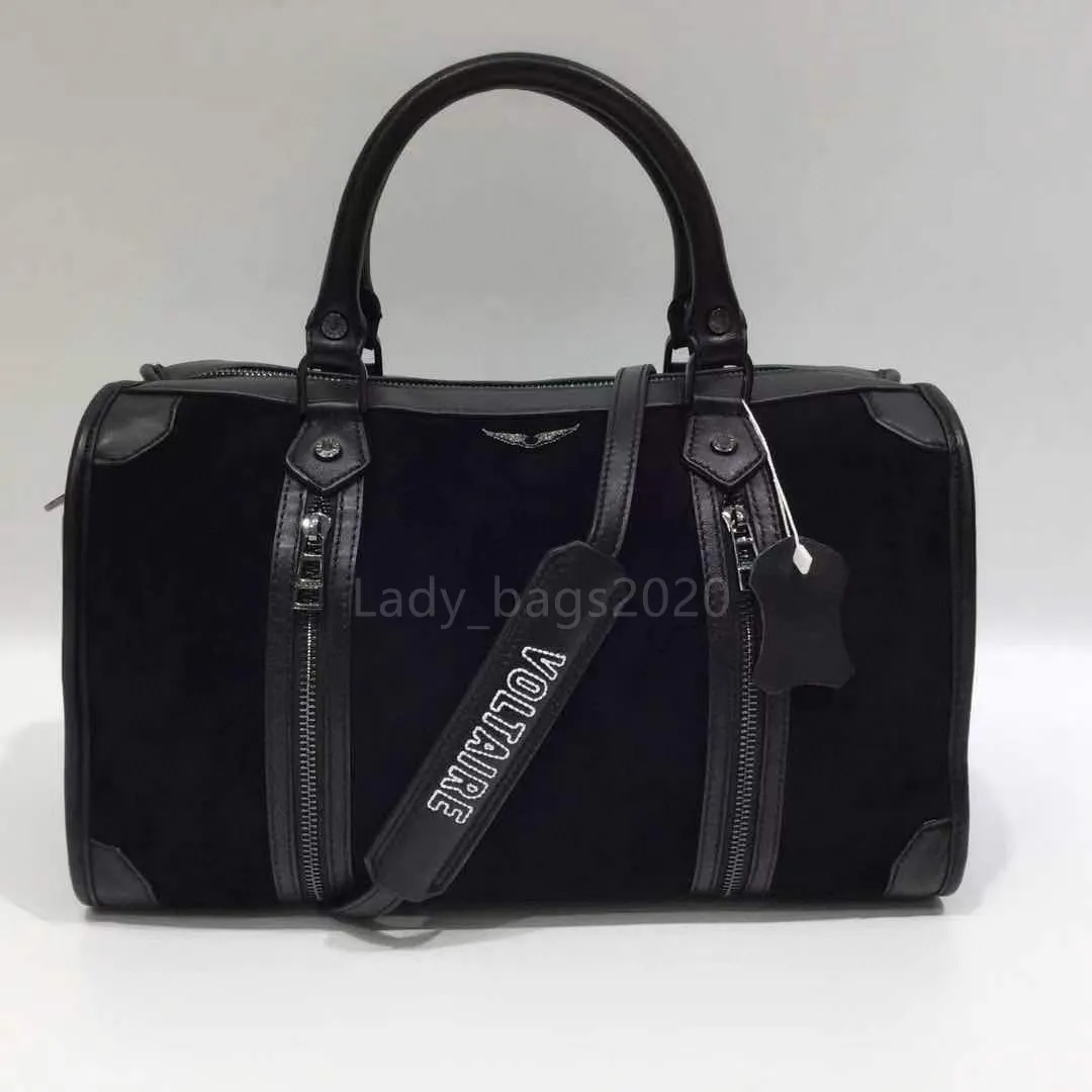 Zadig Voltaire Oreiller Sac ZV Cha nes Sacs Designer Ailes En Cuir Abrasif Femme Sac Bandouli re Rivet Sac Main Bandouli re Sac Main En Cuir
