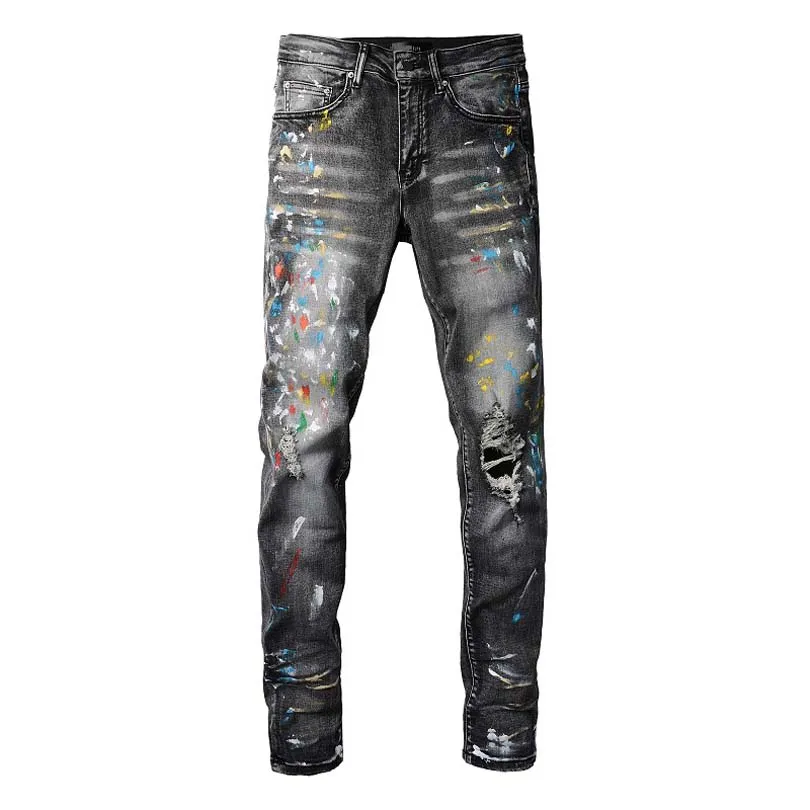 Mens Designer Motorcycle Paint Splatter Jeans 2023 Collection Tattered And Ripped Slim Fit Sizes 28 40 09 From Ttlucy619 54.87 DHgate.Com