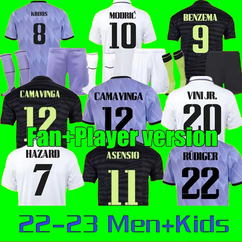 Camisetas Real Madrids Futebol Jerseys Copa del Rey Final Kids Kit 23/24 Goleiro Camisa de Futebol Futbol VINI JR Benzema Campeão Especial 2023 2024 Versão do Jogador EST