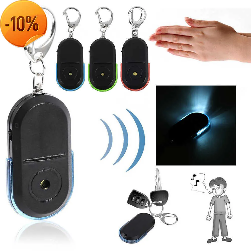 Ny bil Smart Anti-Lost Alarm Plånbok Telefon Key Finder Keychain Visselljud med LED-ljus Mini Anti Lost Key Finder Sensor