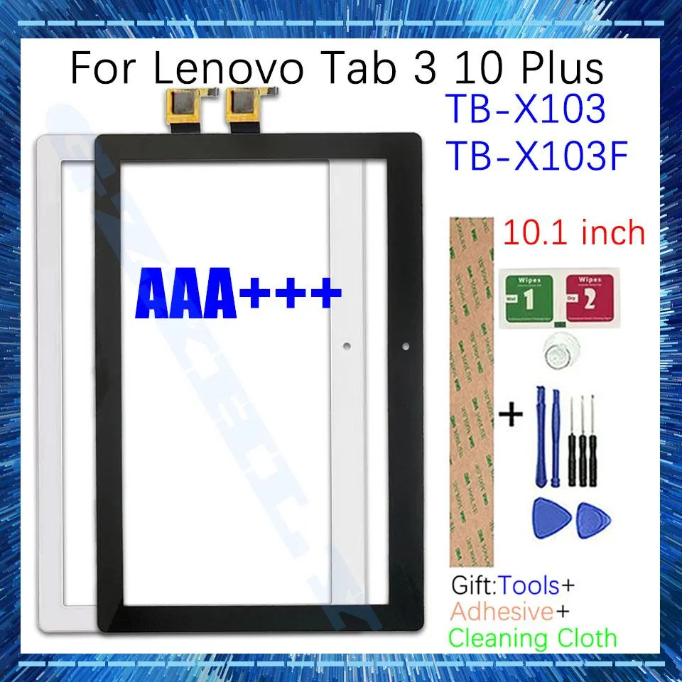 Панели Новый 10,1 "для Lenovo Tab 3 10 Plus TB x103F x103 Стеклянный экран Стеклянный Стеклянный Дисплей ЖК -дисплей Внешний передний дигитизатор Стеклянная панель замена панели