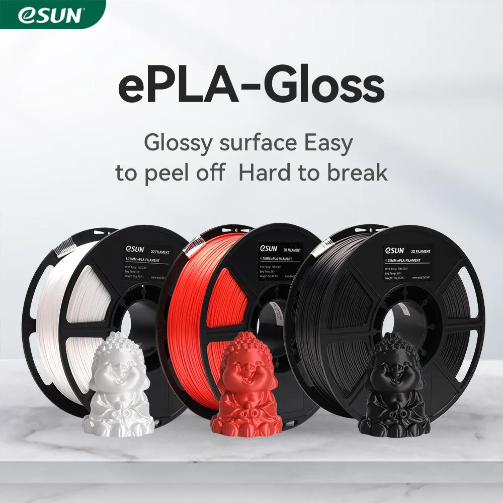 Scanning eSUN 3D Printer Filament PLA Gloss 1.75mm Dimensional 3D Printing Material For 3D Printers 1KG (2.2 LBS) Gloss PLA Filament