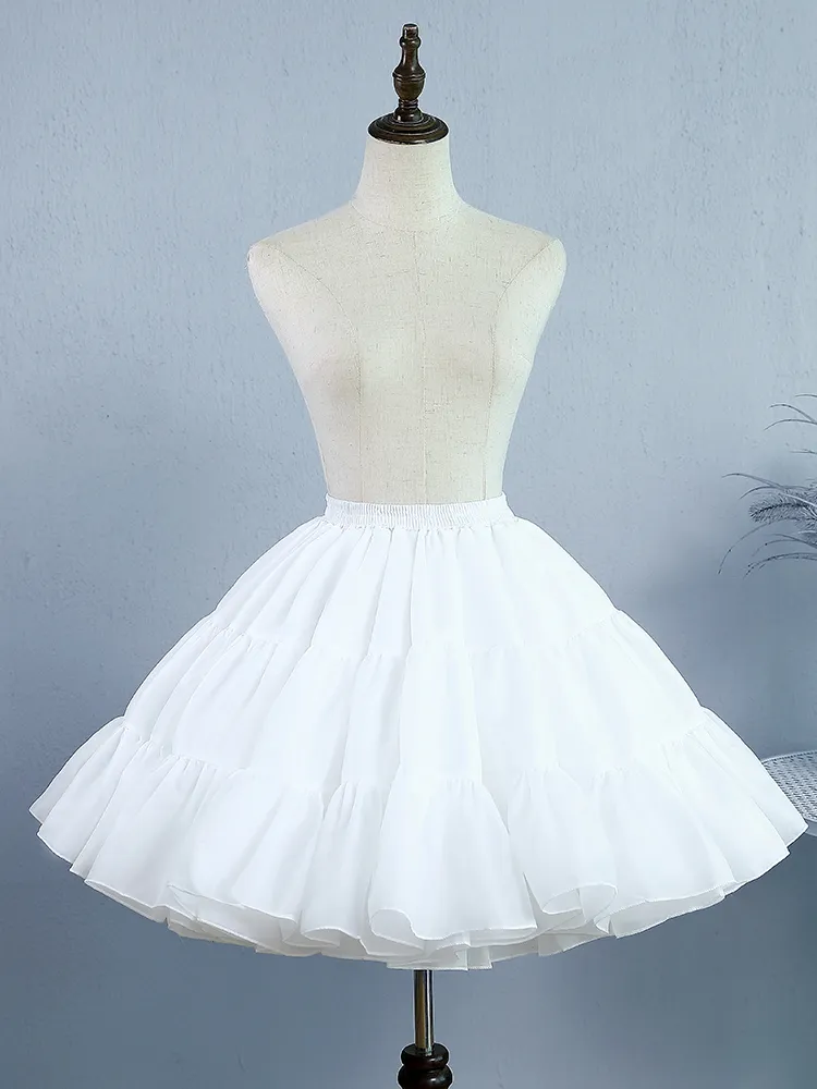 Falda de lolita Brace ajustable para uso diario Violent Cotton Candy Cloud Brace Vestido de novia Falda de hilo suave deshuesada Medio cuerpo QCS-0001-A
