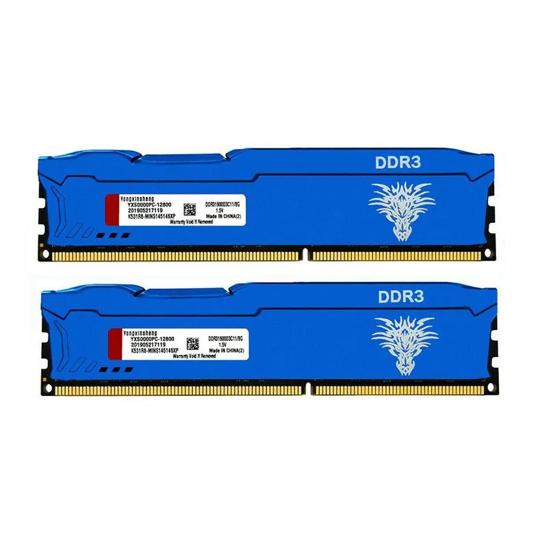 RAMS DDR3 4GB 8GB 1600MHz PC312800 240PIN CL11 DIMM DESKTOP -dator Kylvästminne 1.5V RAM -datordelar Memoria US Stock