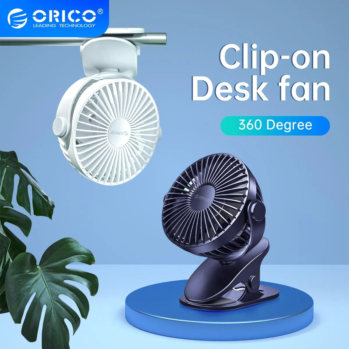 Gadgets Orico Clipon Desk USB -Lüfter kleiner Büro Sommerlüfter 360 -Grad -Rotation Kühlung Perfekt starker Luftstrom 3 Geschwindigkeiten wieder auflösbar