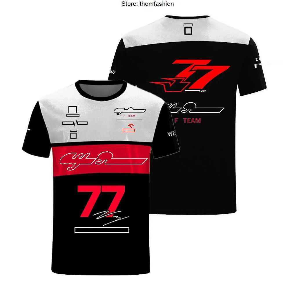 メンズTシャツアルファ2022フォーミュラ1 TシャツモータースポーツF1 Tシャツ夏レーシングファン