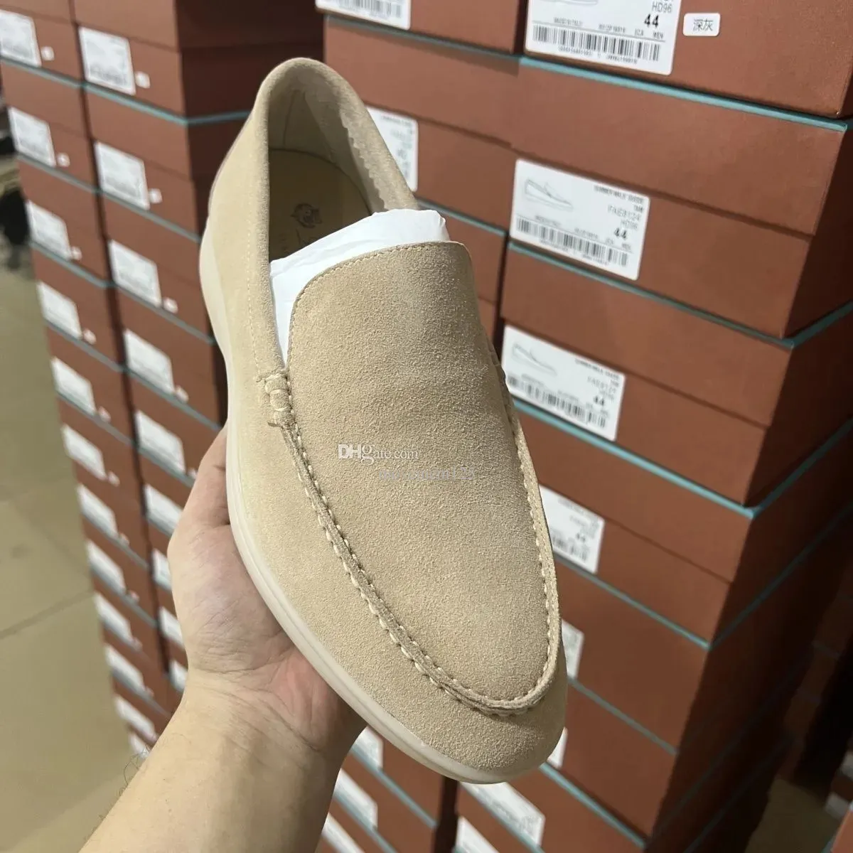 Lp Sneaker Męskie buty zwykłe mokasyny Loro płaskie niska zamszowa krowa skóra Oxfords Moccasins Summer Walk Comfort Lokera