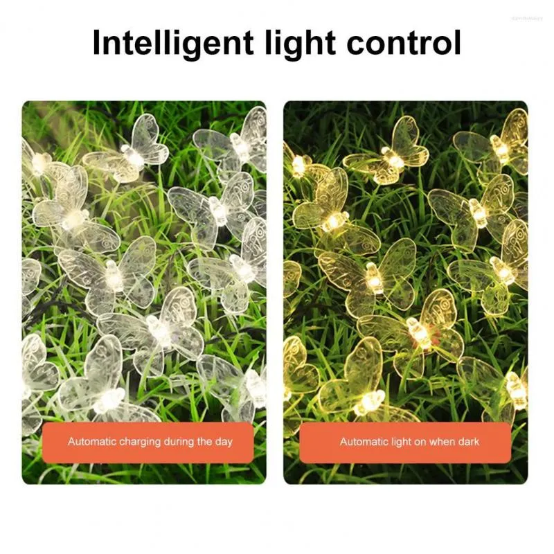 Lampe à LED papillon belle décoration de lumière de pelouse à énergie solaire étanche solaire décorative