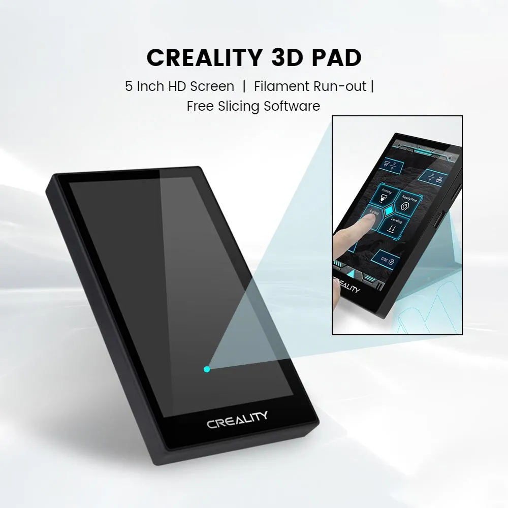 SCANNING CRIALITY 3D PAD 5 pouces écran d'affichage HD compatible pour toutes les imprimantes FDM 3D avec le firmware Marlin prend en charge plus de 11 langues