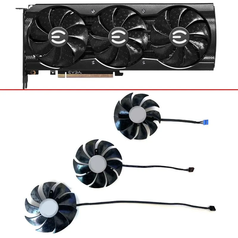 Pads 87mm DIY FAN Cooling Fan PLD09220S12H 4PIN 0.55A GeForce RTX 3070 XC3 GPU Fan For EVGA GeForce RTX 3070 3080 Ti 3090 FTW3 ULTRA