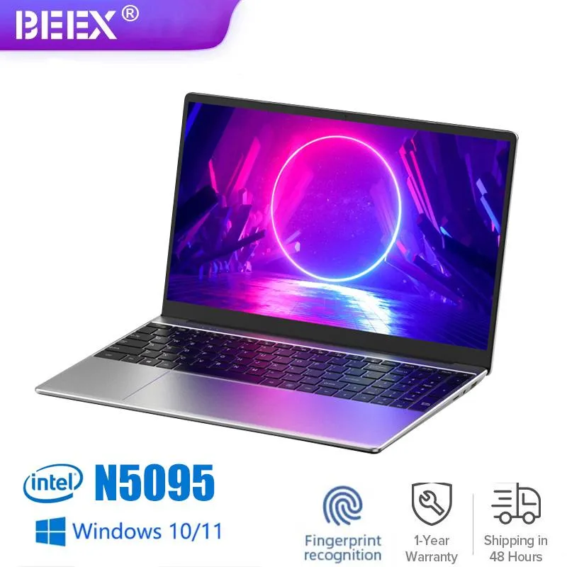 Monitor BEEX da 15,6 pollici Boot impronta digitale Intel N5095 Windows 10 DDR4 16/12 GB RAM 128/256/512 GB SSD 2.4G/5.0G Laptop da gioco Bluetooth WiFi Bluetooth