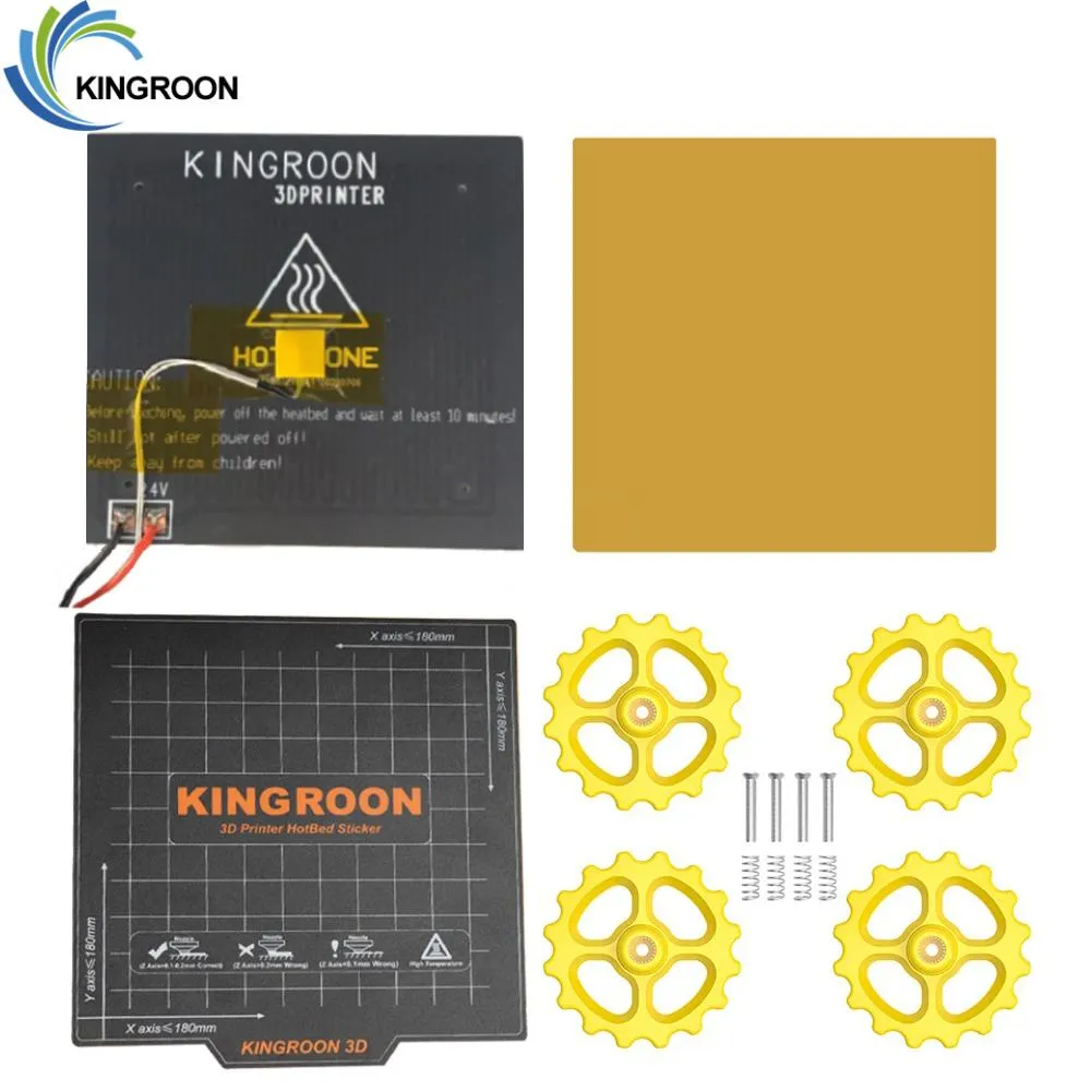 Scanning KingRoon 1set 24V Heatbed HotBed Exclusive Plate and Blue Magnetic sheet pad Leveling Module for KP3S 3D Printers