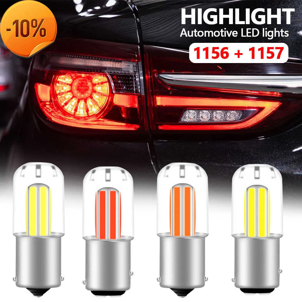 新しい1PCS P21W BA15S 1156 LED 1157 BAY15D P21 5W CAR BACKUP REVERSE BULB TURN SIGNAL LAMP 12V COB FILAMENT AUTO BRAKE LIGHT