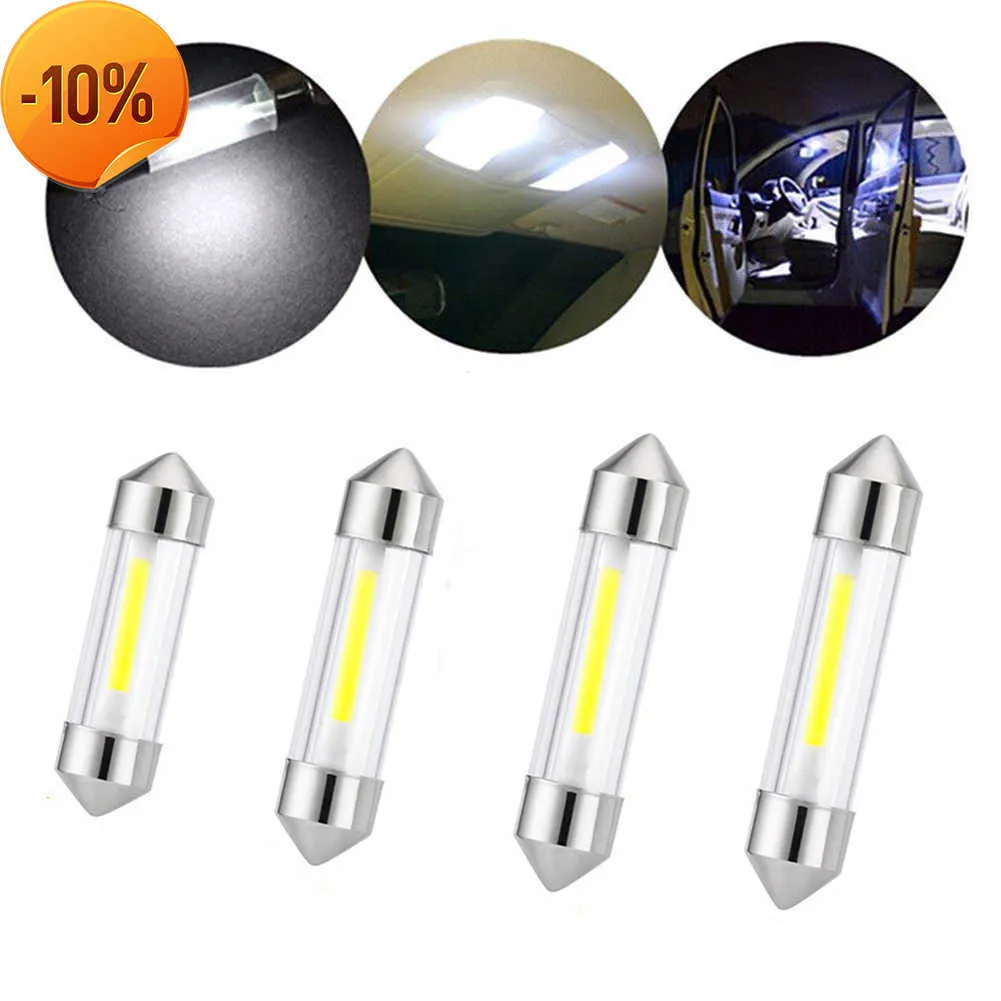 Novo 10 PCs Car LED Festoon Dome 31mm 36mm 39mm 41mm C5W Bulbos de carro 6000k Lâmpada de placa de leitura branca 12V Lâmpada de lâmpada LED