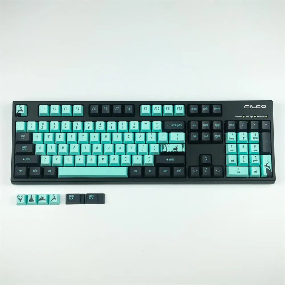 Combos 108 Keys PBT KeyCap OEM Profile Dyesub Personlig GMK Forest Deer KeyCaps för mekaniskt tangentbord 61 64 84 108 Layout